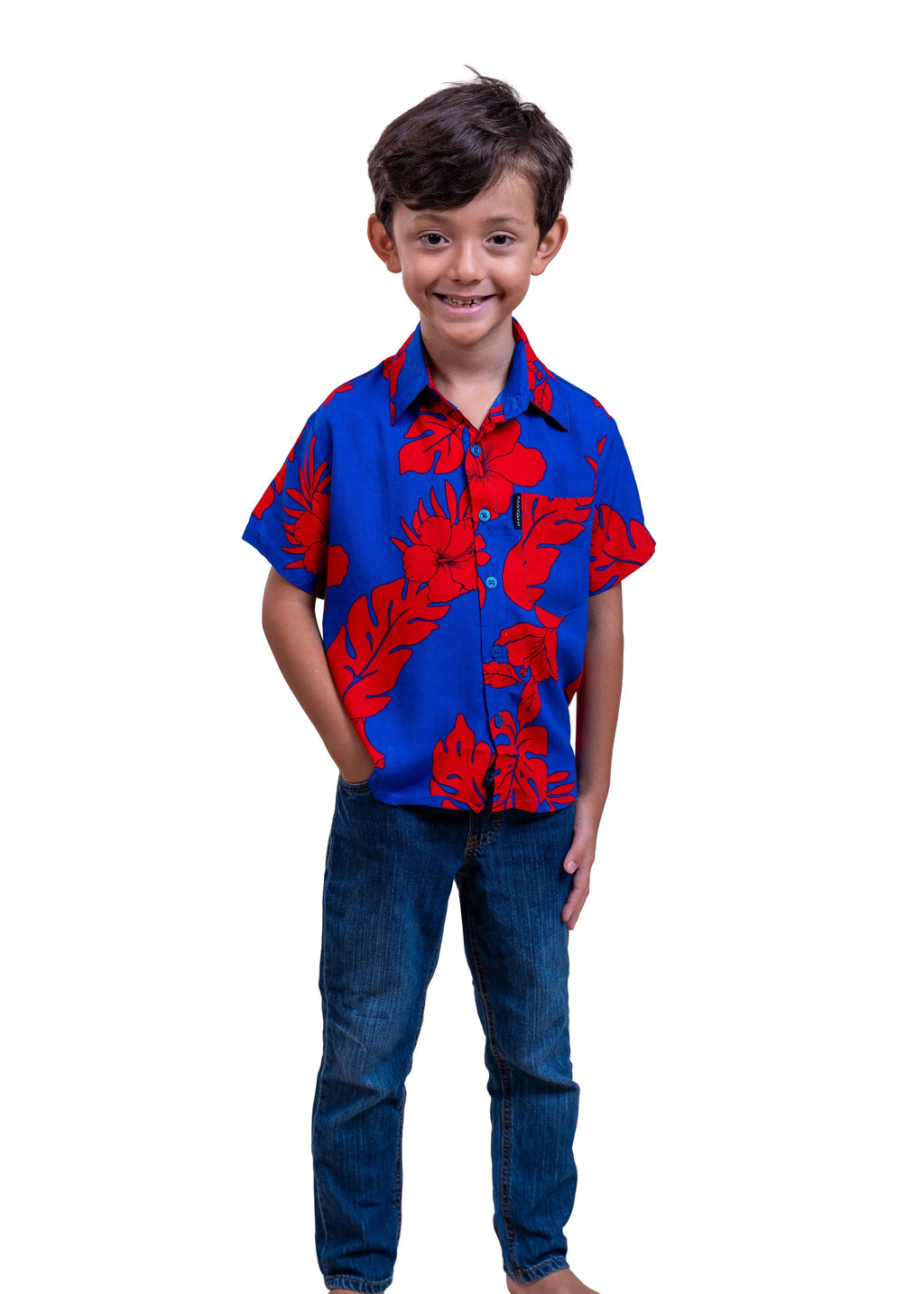 Petit garçon portant une chemise polynésienne Bamboo Kultur