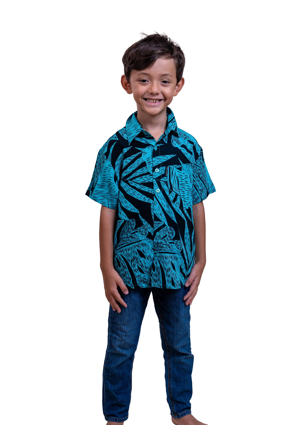 Petit garçon portant une chemise polynésienne Bamboo Kultur