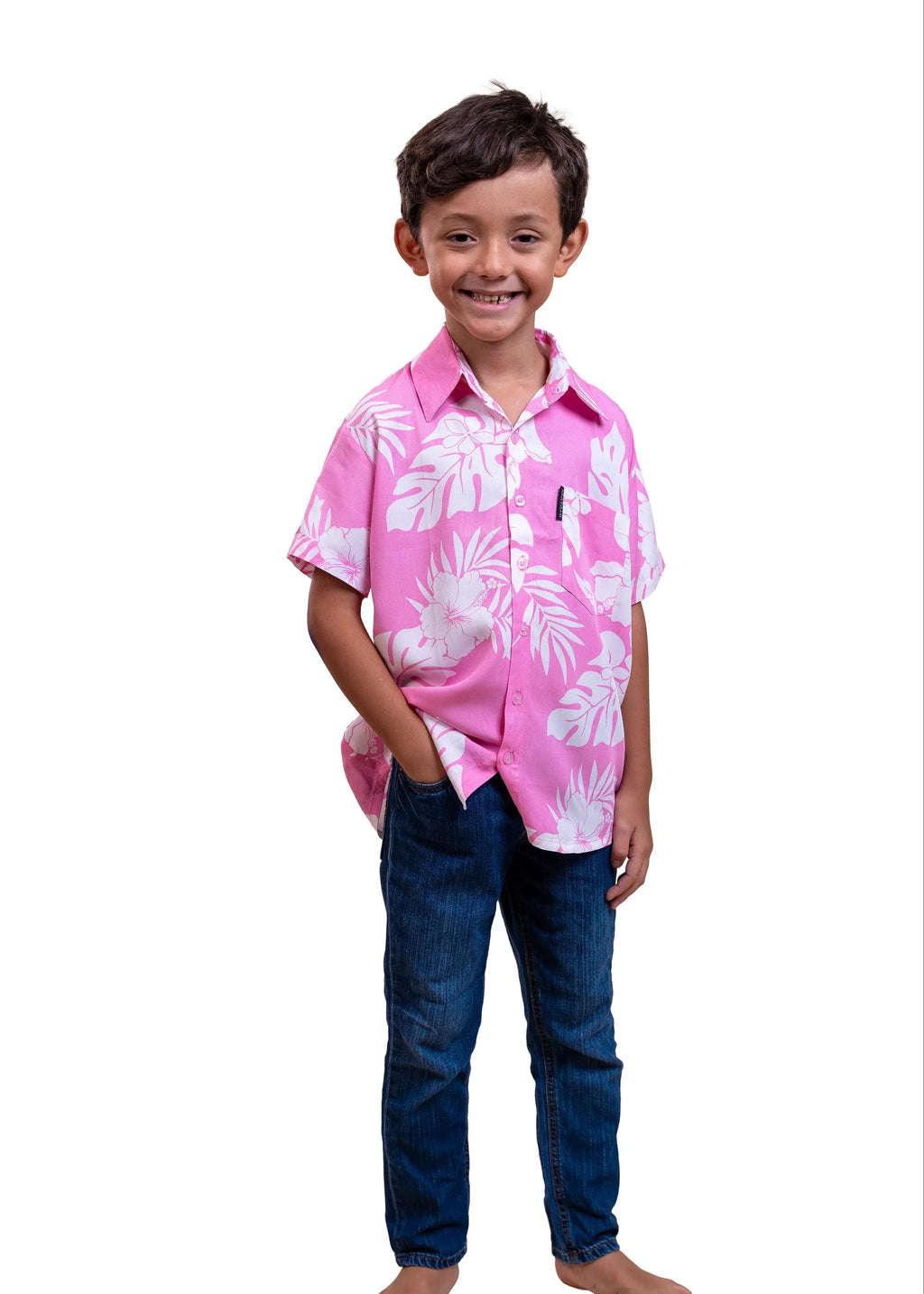 Petit garçon portant une chemise polynésienne Bamboo Kultur