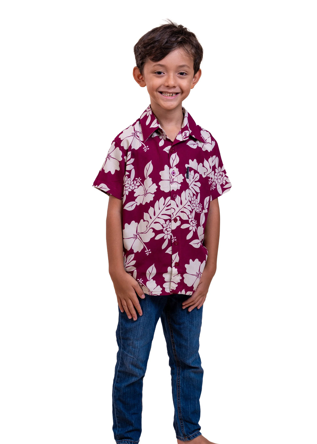 Petit garçon portant une chemise polynésienne Bamboo Kultur