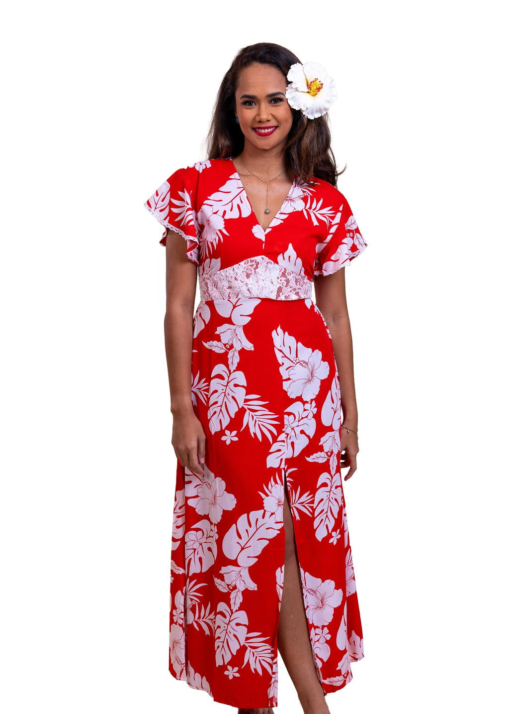 Robe Hanalei longue femme polynésienne Bamboo Kultur