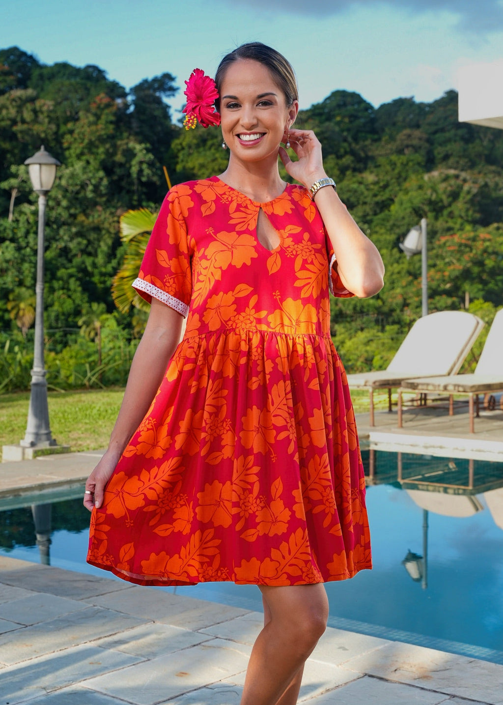 Robe Maia courte femme polynésienne Bamboo Kultur