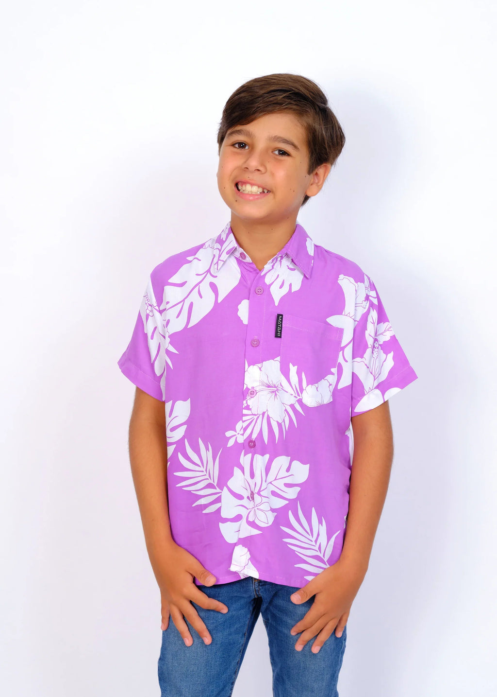 Petit garçon portant une chemise polynésienne Bamboo Kultur