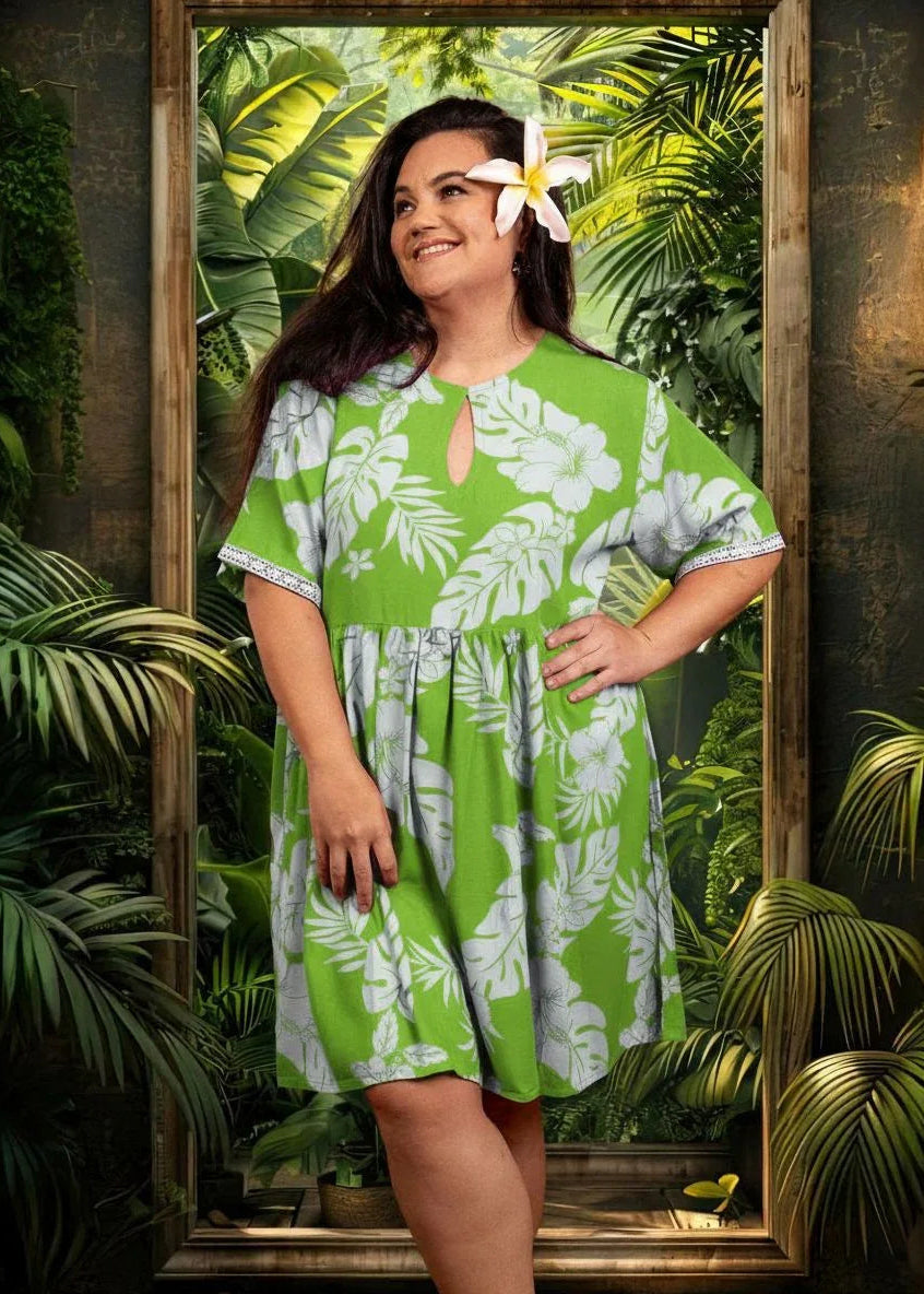 Robe Maia courte femme polynésienne Bamboo Kultur
